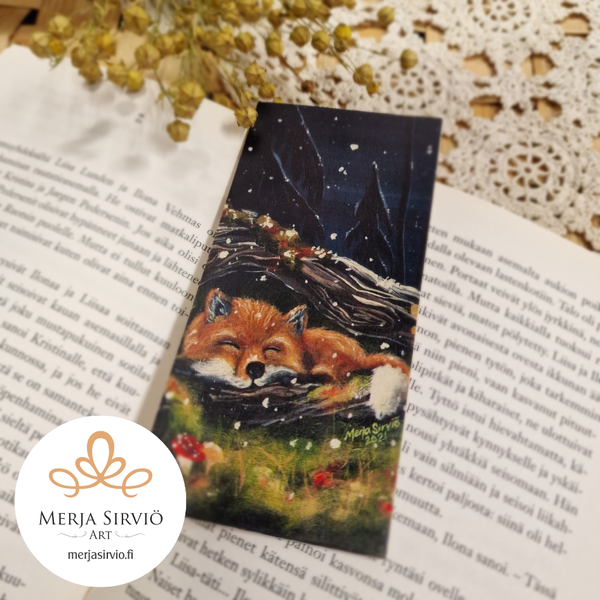 Kirjanmerkki Ensilumi, koivuvaneri