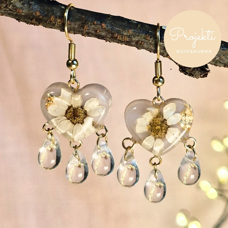 Ojak&auml;rs&auml;m&ouml;-syd&auml;n tummemmalla pohjalla, 18k kullattu kirurginter&auml;s