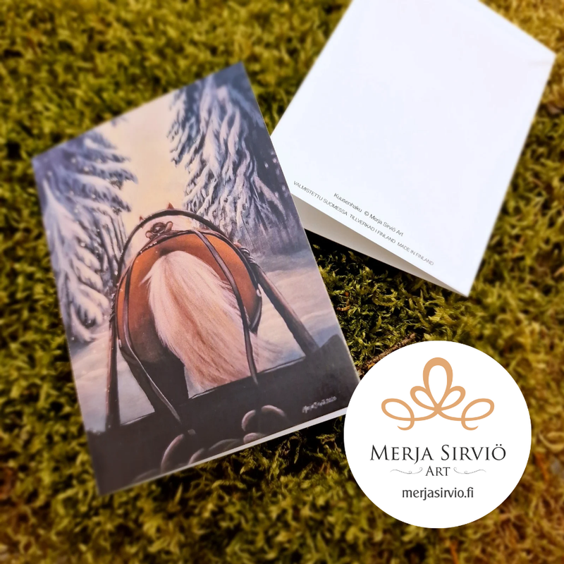 Kuusenhaku-pikkukortti A7, taitettu