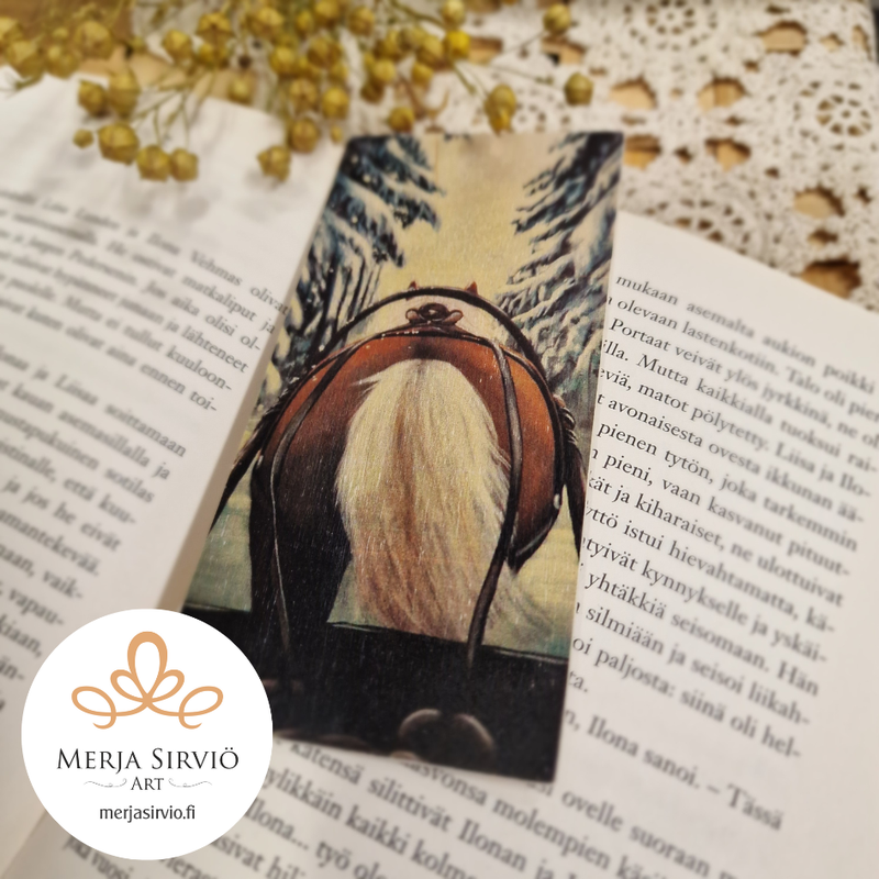 Kirjanmerkki Kuusenhaku, koivuvaneri