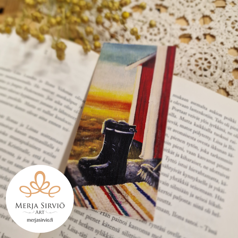 Kirjanmerkki Luoksenne j&auml;&auml;n, koivuvaneri